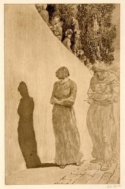 Schande, from Eine Liebe Opus X, 1880-87, published 1903 by Max Klinger